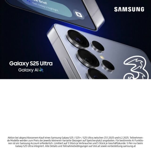 Samsung Q1 Launch – PreOrder Plasma – Gültig bis 6.2.2025⁠
Es ist wieder Galaxy Time! ✨ Bestelle jetzt ein neues Samsung Galaxy S25 | S25+ | S25 Ultra und bekomme den doppelten Speicherplatz geschenkt. Dazu gibt‘s außerdem den Eintauschwert deines alten Smartphones oder Tablets, sofern du dich davon trennen kannst 😉 ⁠
#TeamGalaxy #mobile5 #Handyshop #Kundenversteher(m,w,d)
